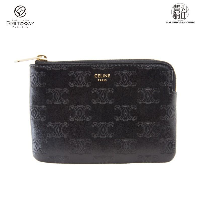 CELINE セリーヌ コインキーケース トリオンフ エンボス レザー CELINE セリーヌ コインキーケース トリオンフ エンボス レザー