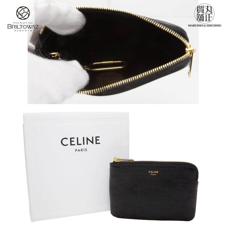CELINE セリーヌ コインキーケース トリオンフ エンボス レザー CELINE セリーヌ コインキーケース トリオンフ エンボス レザー
