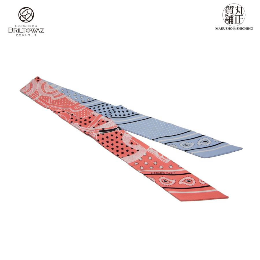 HERMES シルク スカーフ ツイリー Eperon d'Or Cutバンダナ