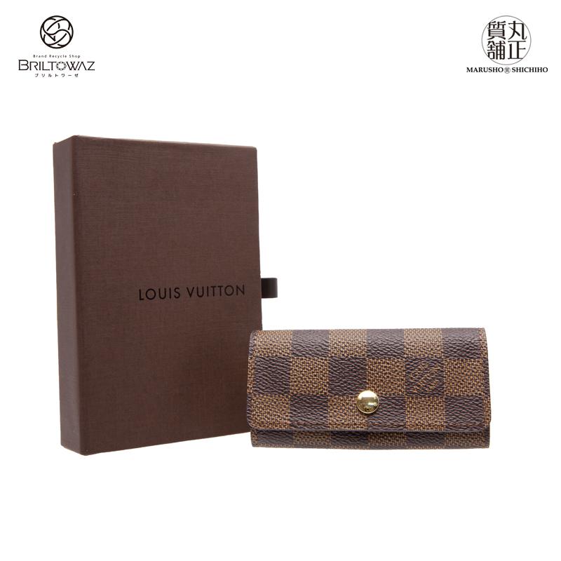 ルイヴィトン キーケース ダミエ ミュルティクレ4 N62631 4連 旧型