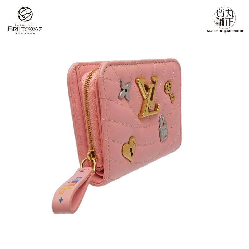 ヴィトンニューウェーブ折財布レディースピンクポルトフォイユラブロック