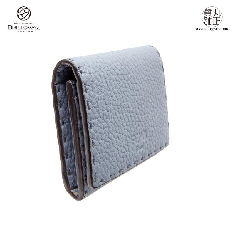 FENDI フェンディ カードケース セレリア 名刺入れ ブルーグレー FENDI フェンディ カードケース セレリア 名刺入れ ブルーグレー