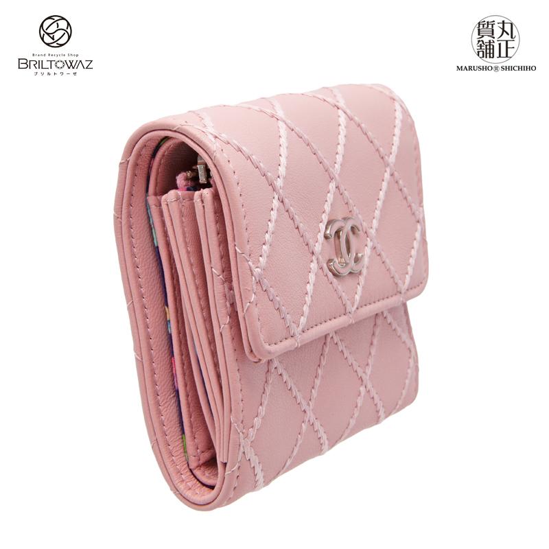 シャネル コンパクト財布 三つ折りスモールウォレット レザー ピンク クルーズ Ap1128 レディース Chanel 未使用 M9243 M9243 丸正質舗 Yahoo 店 通販 Yahoo ショッピング