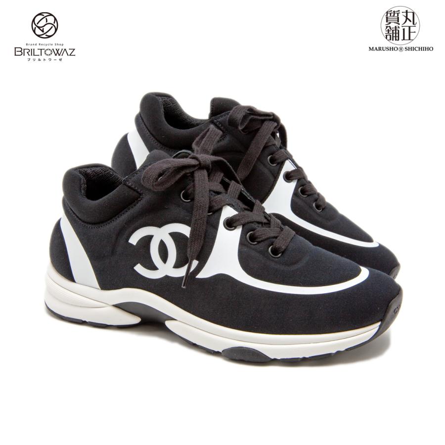 シャネル スニーカー　CCロゴ　G35346　2020クルーズコレクション　靴 黒×白　37（24cm程度) レディース 靴  CHANEL（M209276） :M209276:丸正質舗 Yahoo!店 - 通販 - Yahoo!ショッピング