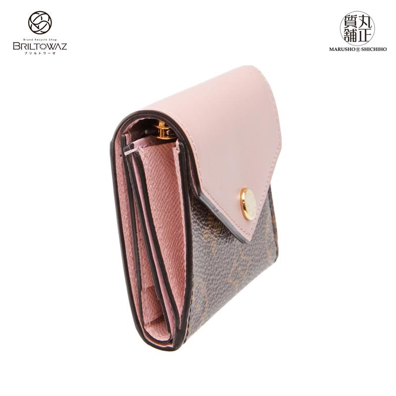 ルイヴィトン ポルトフォイユゾエ M62933 三つ折りコンパクト財布  