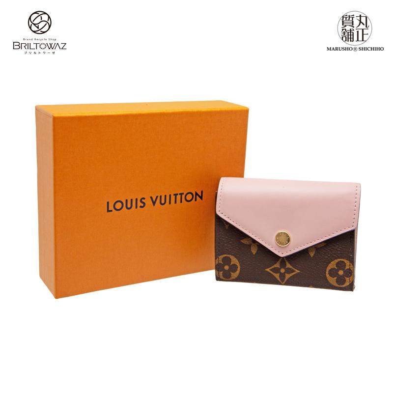ルイヴィトン ポルトフォイユゾエ M62933 三つ折りコンパクト財布 