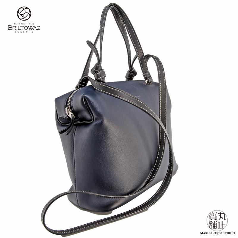 CELINE セリーヌ ソフトキューブ スモール 2Way 紺 ネイビー 黒 2 