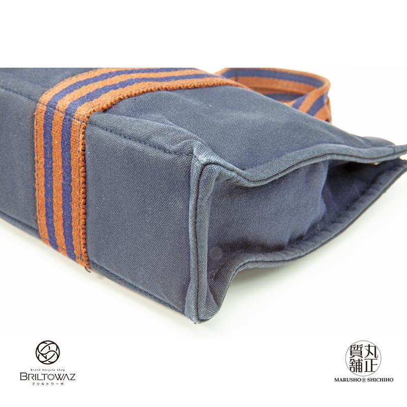 フールトゥ エルメス フールトゥPM トートバッグ キャンバス ネイビー