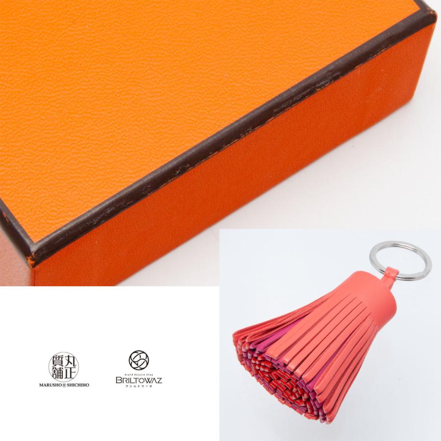 HERMES エルメス カルメン トリコロール キーホルダー ローズ HERMES エルメス カルメン トリコロール キーホルダー ローズ