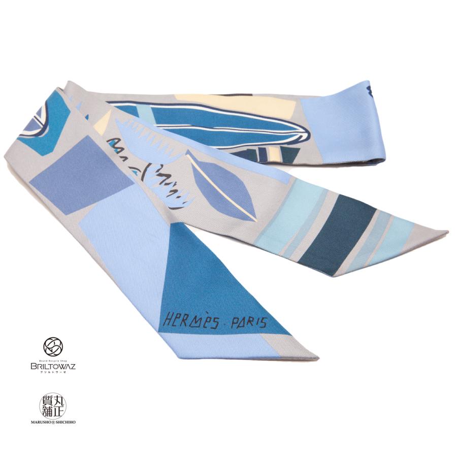 HERMES エルメス ツイリー スカーフ SEA AND SURF FUN 海と HERMES エルメス ツイリー スカーフ SEA AND SURF FUN 海と