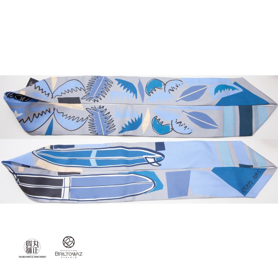 HERMES エルメス ツイリー スカーフ SEA AND SURF FUN 海と HERMES エルメス ツイリー スカーフ SEA AND SURF FUN 海と