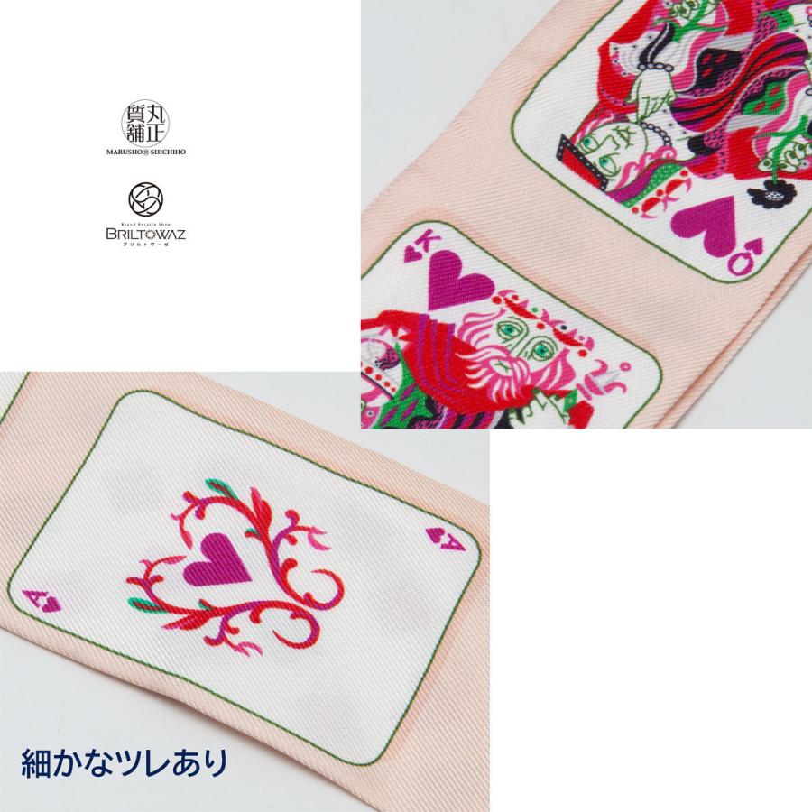 Hermès トランプ柄 ツイリー エルメス HERMES ツイリー トランプ JEU DE CARTES ピンク シルク