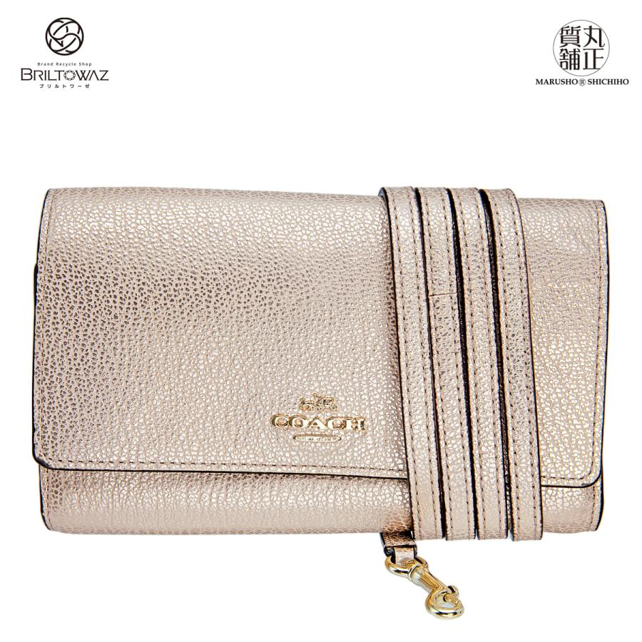 【美品】　コーチ　ショルダー　ウォレット　お財布ショルダー　2way 長財布 COACH（コーチ） ショルダーウォレット 斜め掛け 長財布 Ref.65558