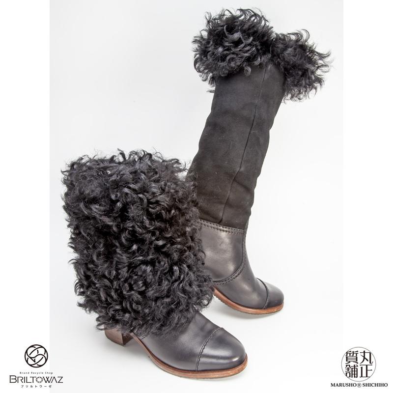 SALE)シャネル ムートン ブーツ ロング/ハーフ 2WAY シープスキン