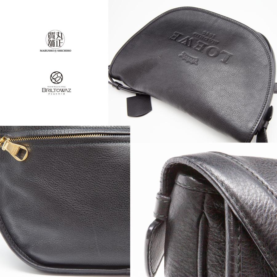 LOEWE ロエベ ヘリテージ フラップ ショルダーバッグ 黒 377.79 LOEWE ロエベ ヘリテージ フラップ ショルダーバッグ 黒 377.79
