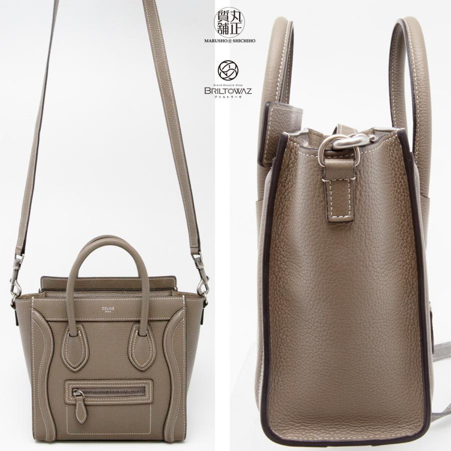 【美品・新ロゴ】セリーヌ ラゲージ ナノショッパー 2way ハンドバッグ スリ ♡新ロゴ セリーヌラゲージ ナノ スリ バッグ