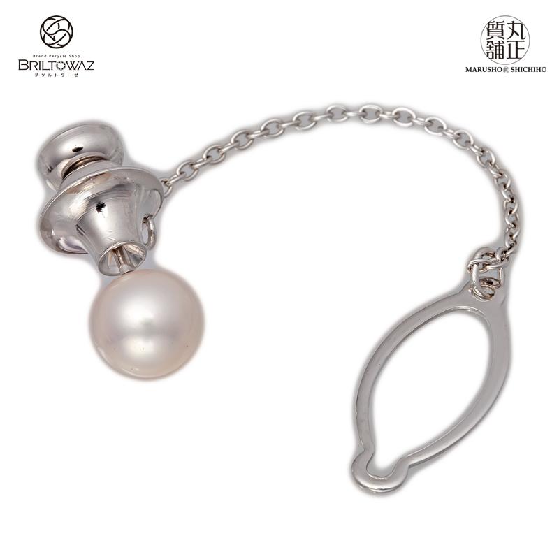 MIKIMOTO ミキモト アコヤパールタイピン 7mm玉 アコヤ真珠 シルバー 