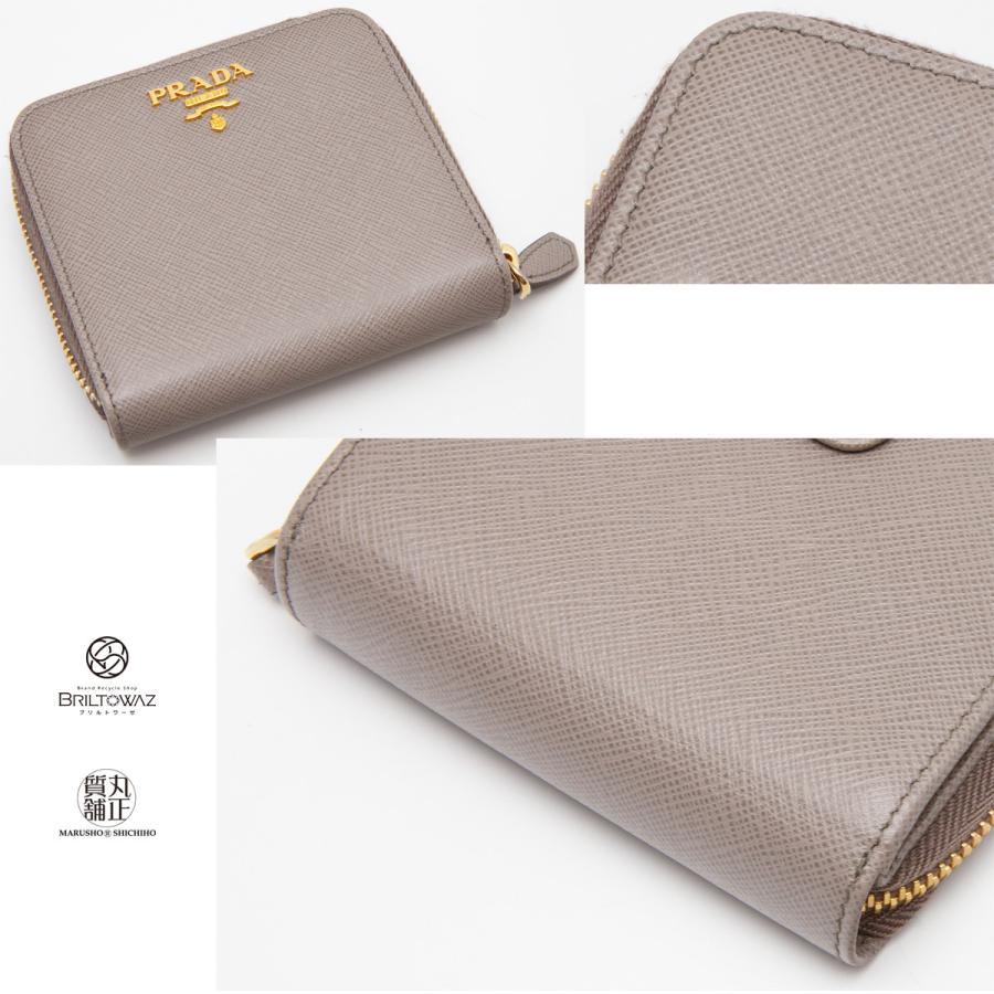PRADA プラダ サフィアーノメタル ラウンドジップ コンパクト PRADA プラダ サフィアーノメタル ラウンドジップ コンパクト
