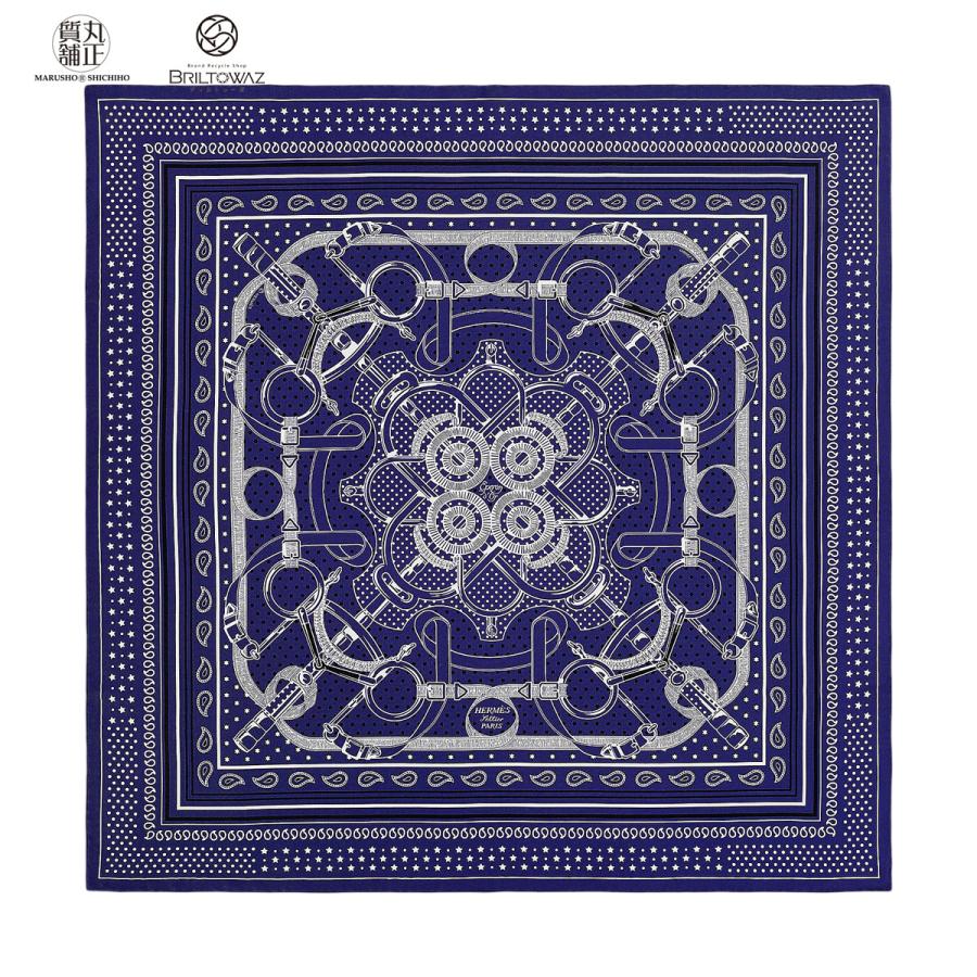 HERMES エルメス カレジェアン 140 Eperon d'Or Bandana HERMES エルメス カレジェアン 140 Eperon d'Or Bandana