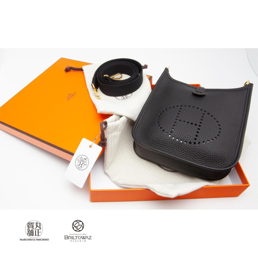 HERMES エルメス エヴリン TPM 16 黒 ブラック ゴールド金具 Y HERMES エルメス エヴリン TPM 16 黒 ブラック ゴールド金具 Y