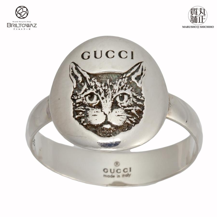 GUCCI シルバー リング 12号 Blind For Love キャット 猫 グッチ