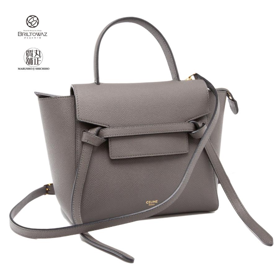 CELINEベルトバッグナノグレー
