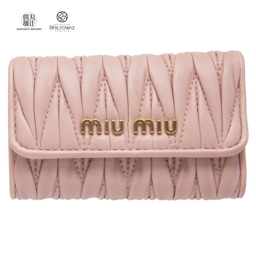 miu ミュウミュウ マテラッセ 6連 キーケース 5PG222 羊革 miu ミュウミュウ マテラッセ 6連 キーケース 5PG222 羊革