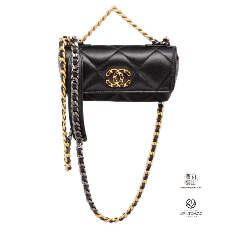 直営買付 シャネル 19 アイウェアケース チェーン Ap60 21aw ラムスキン マトラッセ ココマーク ショルダー 黒 ゴールド シルバー Chanel M M 丸正質舗 Yahoo 店 通販 Yahoo ショッピング