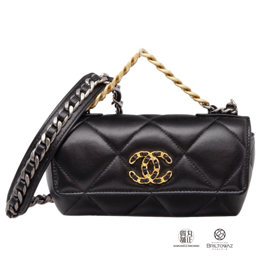 直営買付 シャネル 19 アイウェアケース チェーン Ap60 21aw ラムスキン マトラッセ ココマーク ショルダー 黒 ゴールド シルバー Chanel M M 丸正質舗 Yahoo 店 通販 Yahoo ショッピング