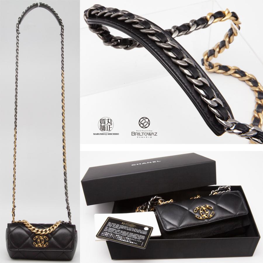 直営買付 シャネル 19 アイウェアケース チェーン Ap60 21aw ラムスキン マトラッセ ココマーク ショルダー 黒 ゴールド シルバー Chanel M M 丸正質舗 Yahoo 店 通販 Yahoo ショッピング