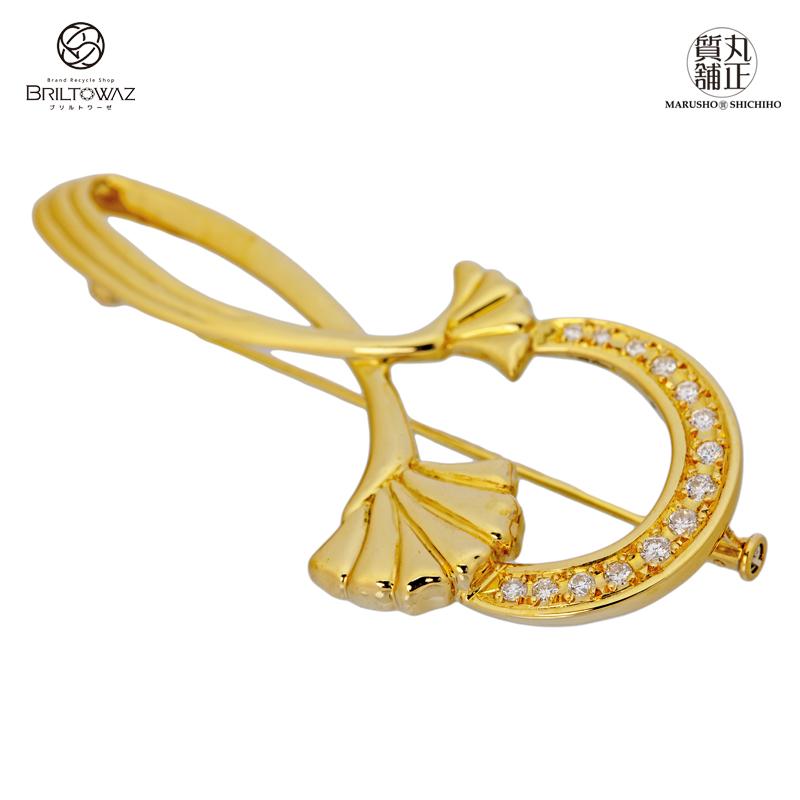 田中貴金属ジュエリー 田中貴金属 K18 ダイヤ入り ピンブローチ 0.32ct