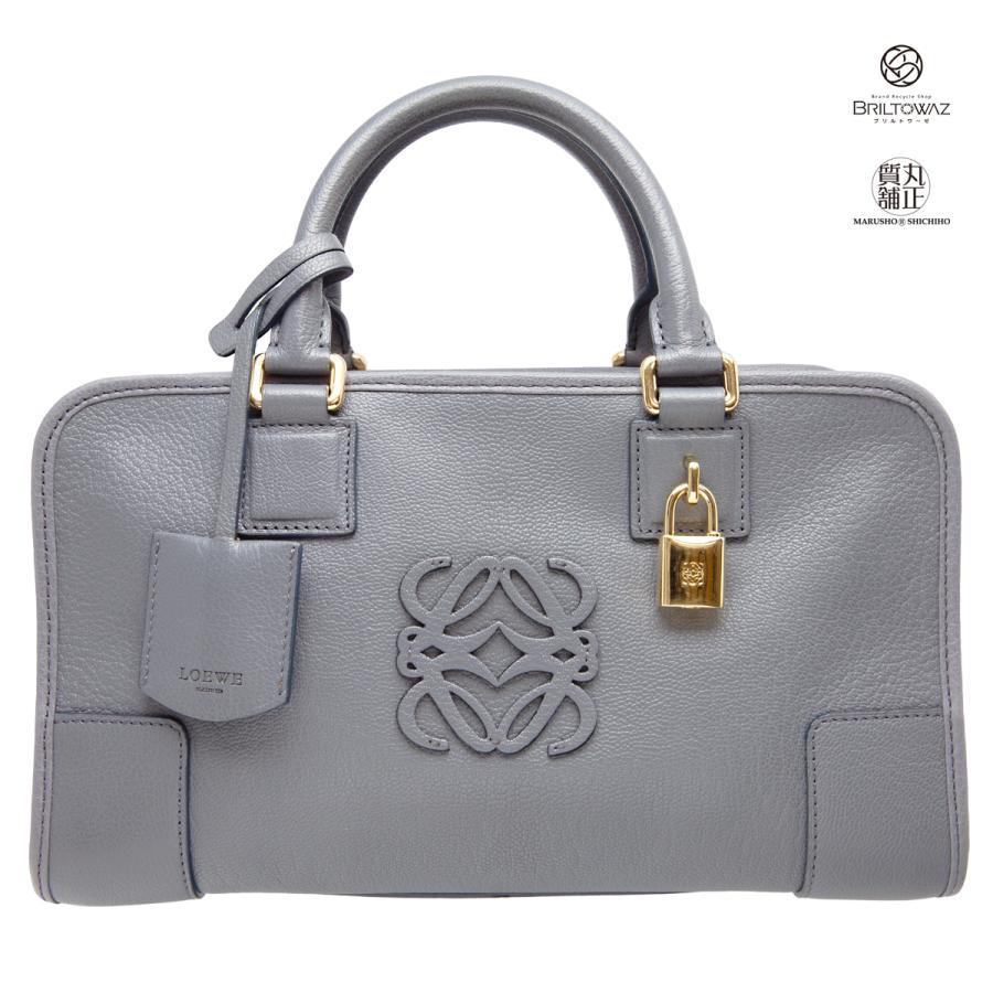 Amazona（LOEWE） ロエベ アマソナ28 ハンドバッグ ブルーグレー 