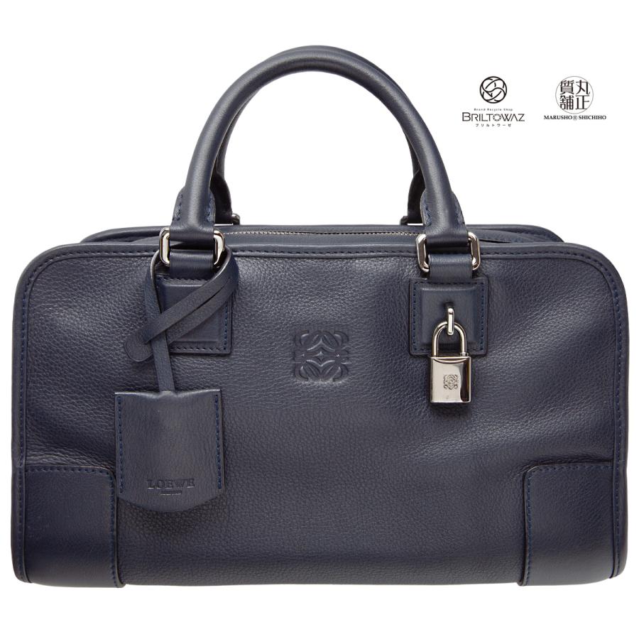 Amazona（LOEWE） ロエベ アマソナ28 ハンドバッグ ネイビー 紺 352.79 