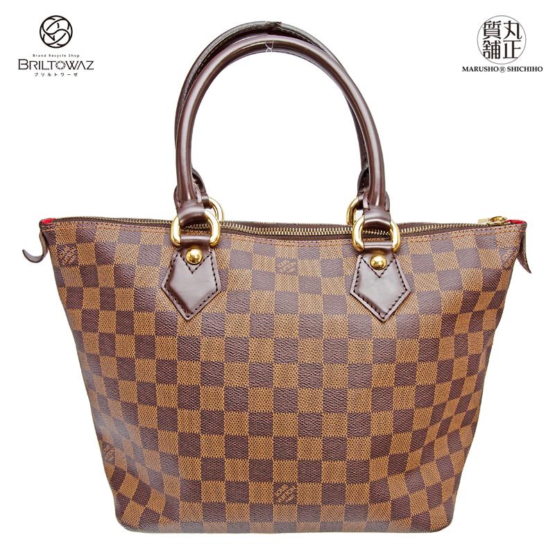 (SALE)ルイヴィトン ダミエ サレヤPM ファスナートートバッグ N51183 ショルダー 茶 レディース LV 中古 送料無料