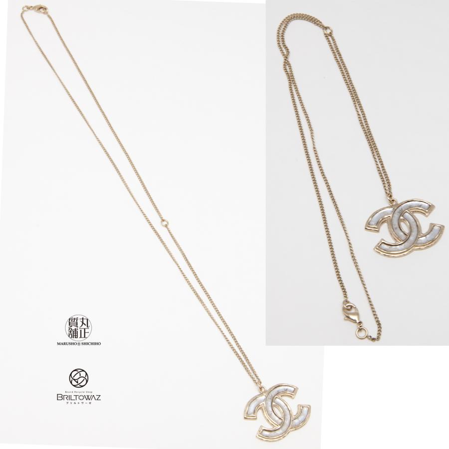 CHANEL シャネル ネックレス ココマーク エナメル ゴールド金具 2012  