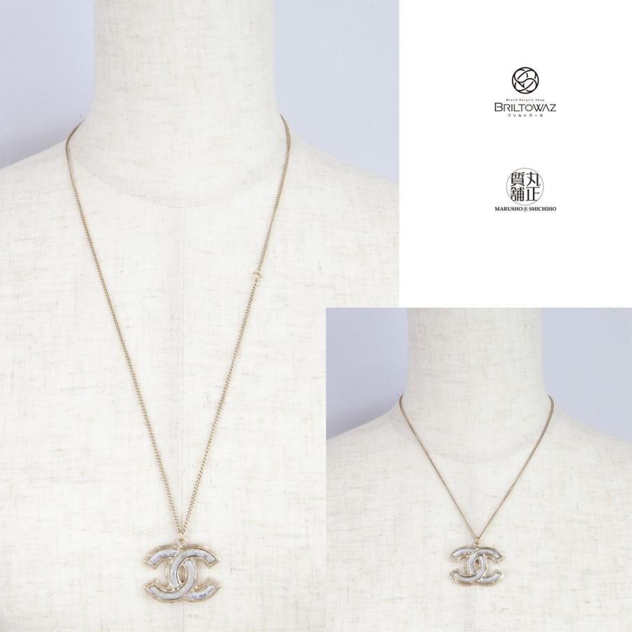 CHANEL シャネル ネックレス ココマーク エナメル ゴールド金具 2012  