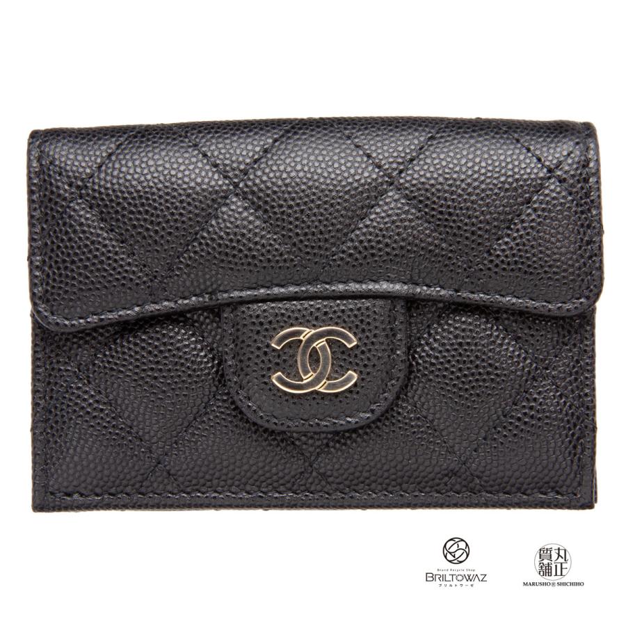 未使用◎シャネル　スモールフラップウォレット　マトラッセ　ビジュー　2023AW シャネル19 スモール フラップウォレット 14143 黒/モーヴピンク