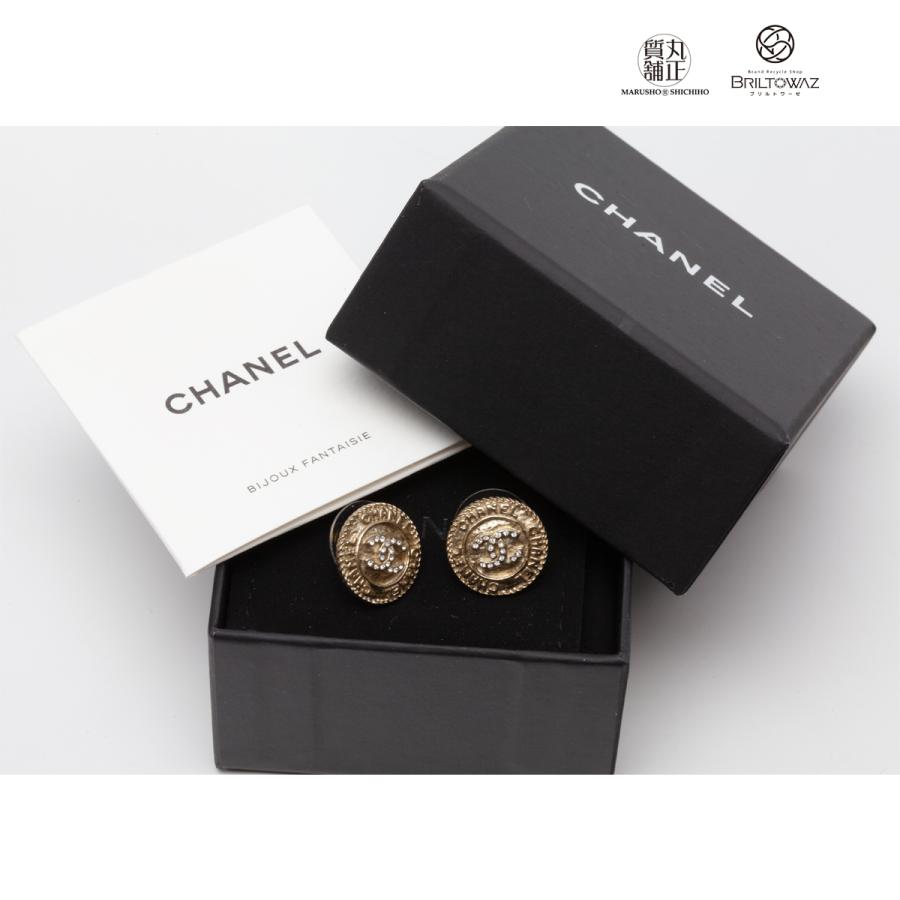 CHANEL シャネル ピアス 2021秋冬 ココボタン ラインストーン CHANEL シャネル ピアス 2021秋冬 ココボタン ラインストーン