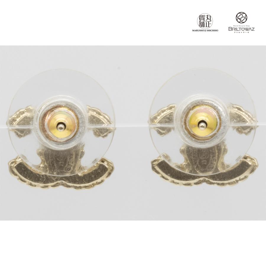 CHANEL（シャネル） ココマーク ラインストーン ピアス ゴールド金具