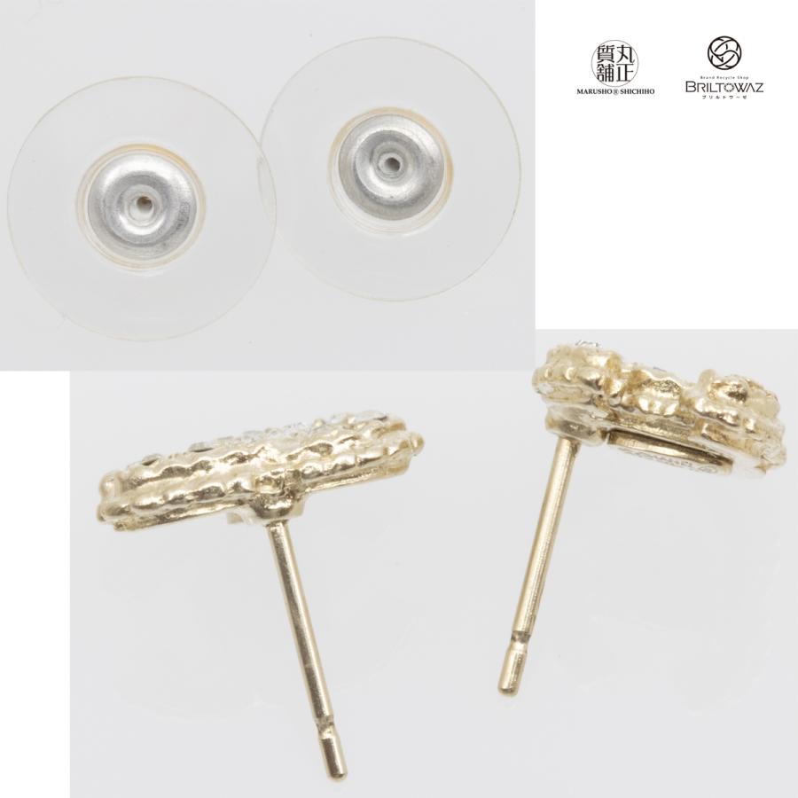 CHANEL（シャネル） ココマーク ラインストーン ピアス ゴールド金具