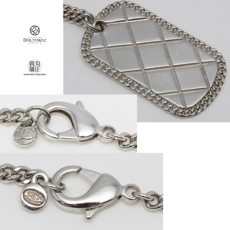 CHANEL シャネル プレート ネックレス マトラッセ ココマーク CHANEL シャネル プレート ネックレス マトラッセ ココマーク