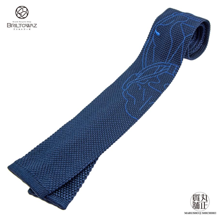 HERMES (SALE)エルメス シルク100% ニットタイ ネクタイ Tete-a HERMES (SALE)エルメス シルク100% ニットタイ ネクタイ Tete-a