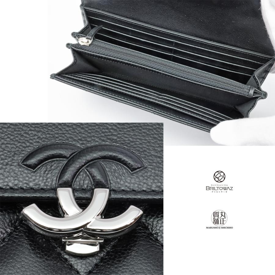 CHANEL シャネル 22SS ダブルココ クリップ ロングフラップウォレット  