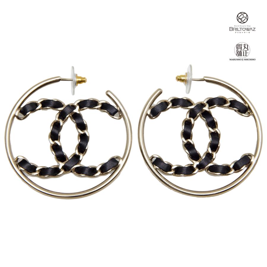 CHANEL シャネル ココマーク チェーン フープピアス 2019春夏 CHANEL シャネル ココマーク チェーン フープピアス 2019春夏