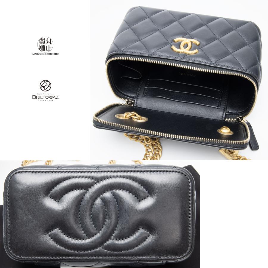 CHANEL シャネル 2022AW マトラッセ Wチェーン バニティケース CHANEL シャネル 2022AW マトラッセ Wチェーン バニティケース