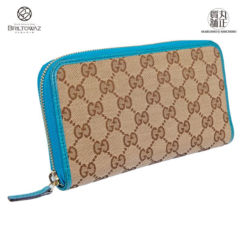 グッチ アウトレット シグネチャー ジップアラウンド ウォレット Ref363423 GGキャンバス 長財布 GUCCI 送料無料