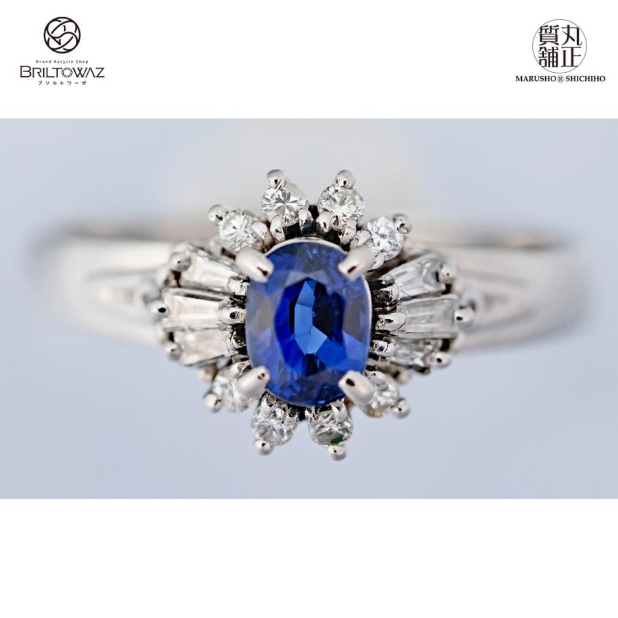 pt900 サファイア　ダイヤモンド　リング Pt900 サファイア ダイヤ リング S0.56ct D0.20ct 13号 ダイヤモンド