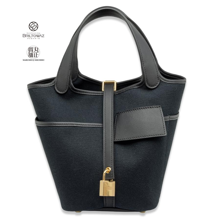 HERMES エルメス ピコタンロック カーゴ PM(18) 黒 U刻印 2022年 HERMES エルメス ピコタンロック カーゴ PM(18) 黒 U刻印 2022年