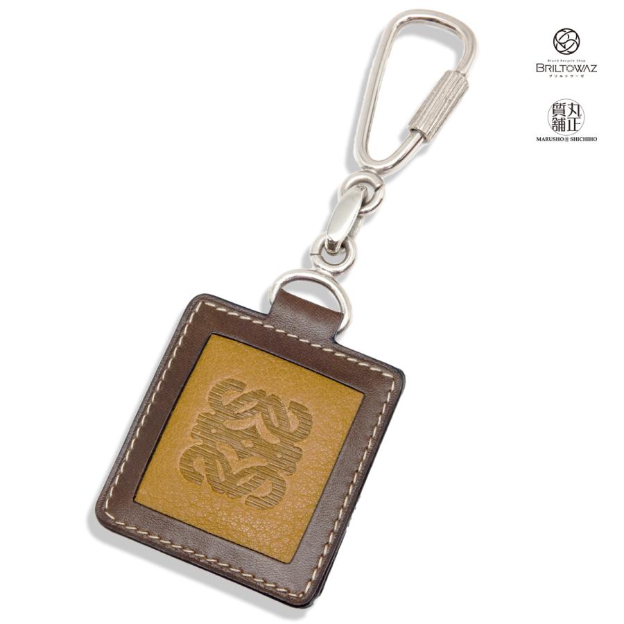 LOEWE ロエベ アナグラム スクエアレザー キーホルダー レザー LOEWE ロエベ アナグラム スクエアレザー キーホルダー レザー