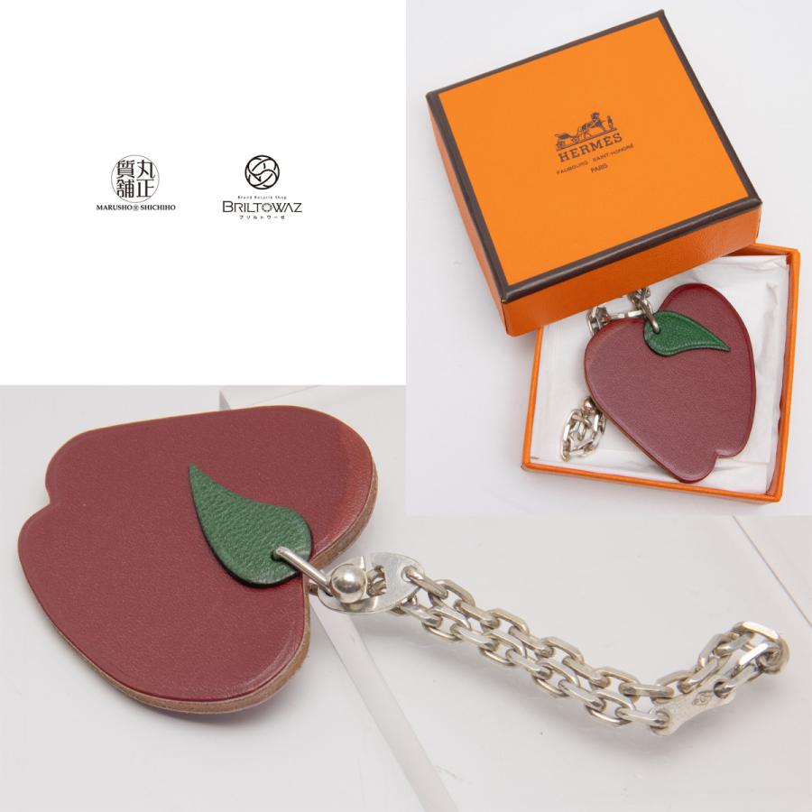 HERMES エルメス フルーツモチーフ キーチャーム アップル 赤 HERMES エルメス フルーツモチーフ キーチャーム アップル 赤